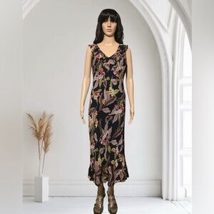 Floral Black Maxi Dress